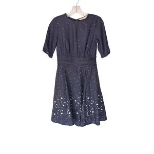 Wayward Fancies Dress Celestial Whimsy Stars Planets Moon Fit & Flare Black XS/2